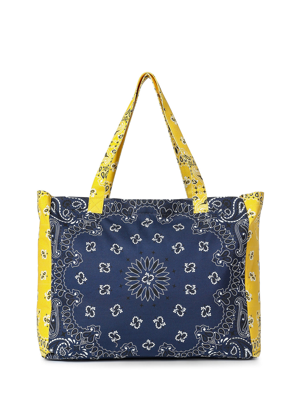 Bandana Tote- Navy/Yellow