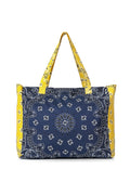 Bandana Tote- Navy/Yellow