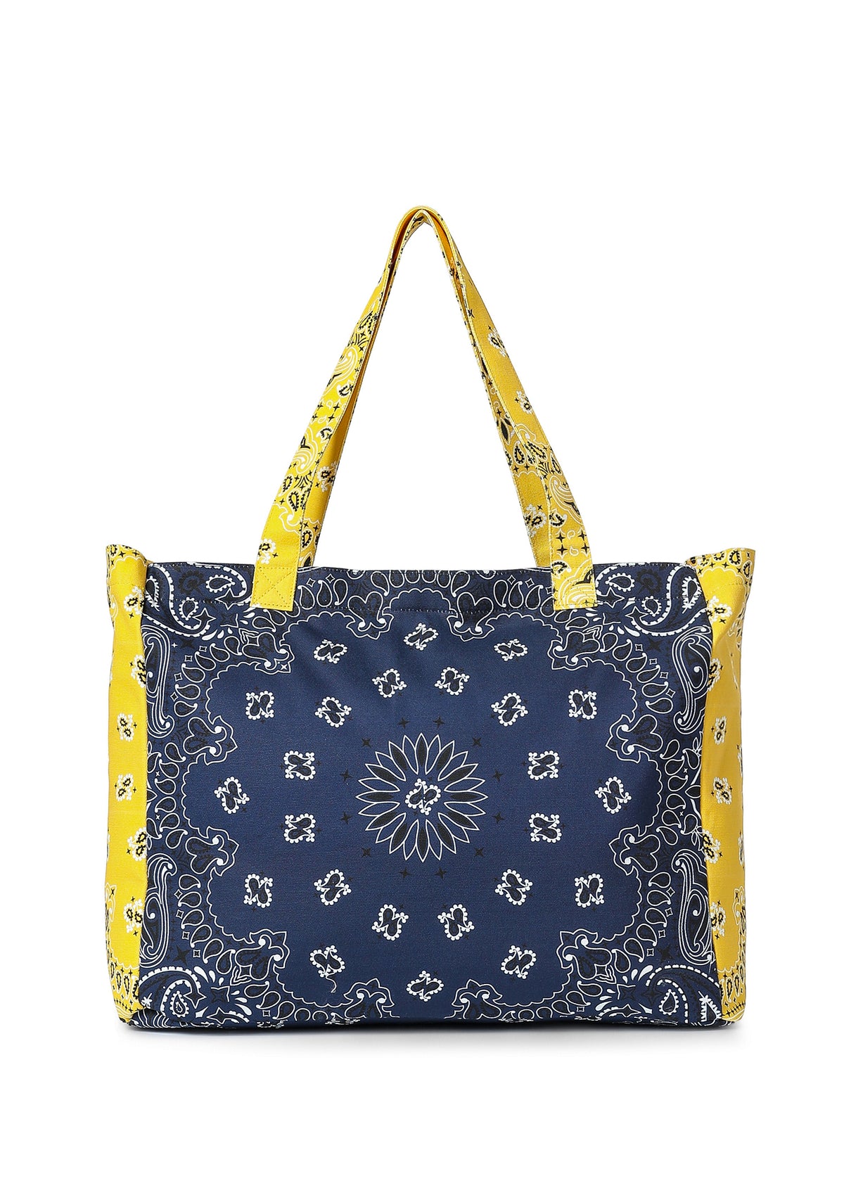 Bandana Tote- Navy/Yellow