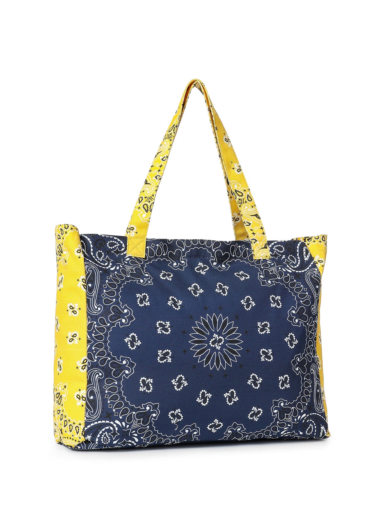 Bandana Tote- Navy/Yellow