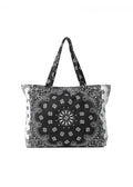 Bandana Tote- Black/White