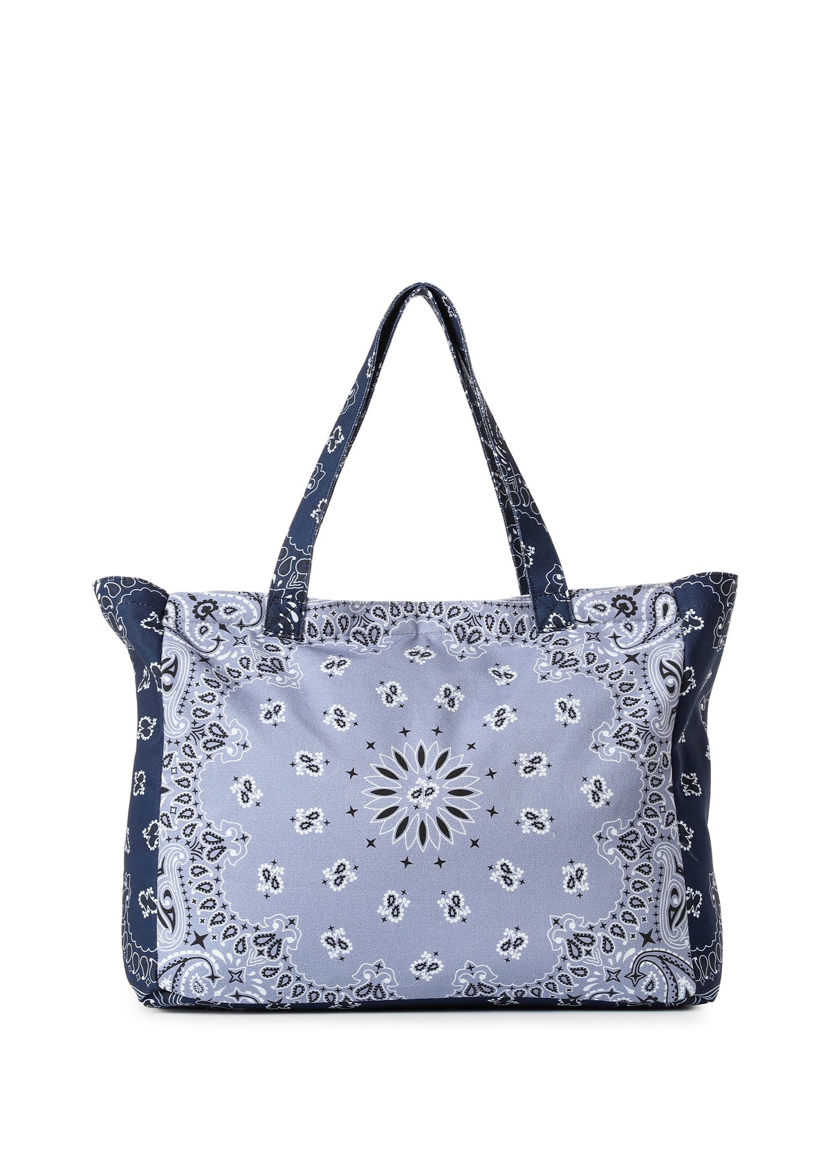 Bandana Tote- Light Blue/Navy