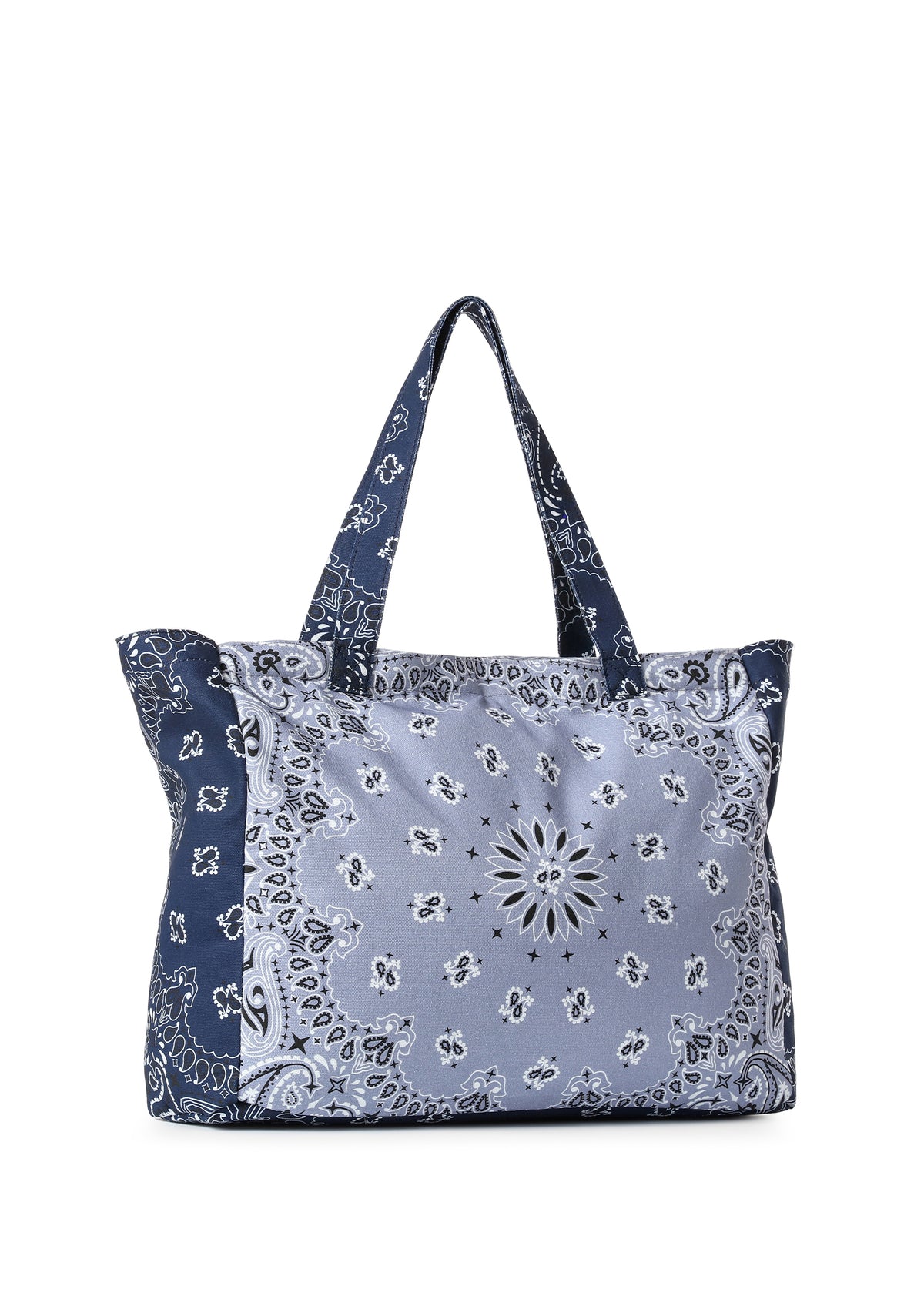 Bandana Tote- Light Blue/Navy