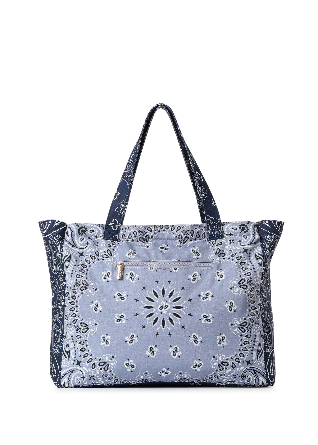 Bandana Tote- Light Blue/Navy