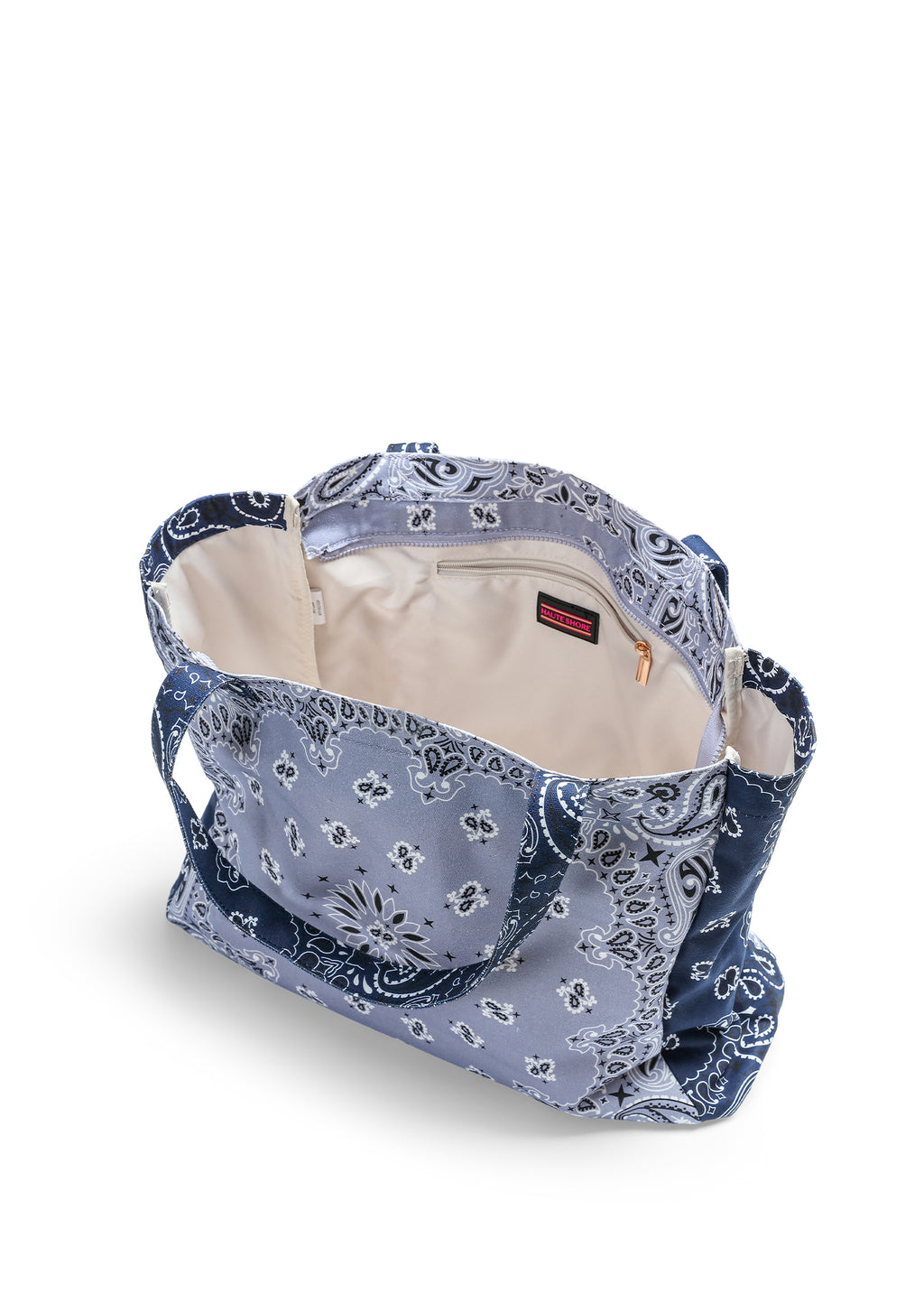 Bandana Tote- Light Blue/Navy