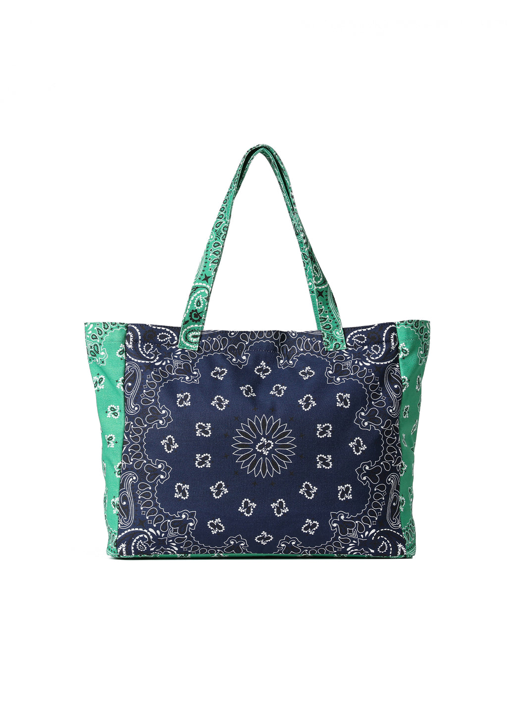 Bandana Tote- Navy/Green
