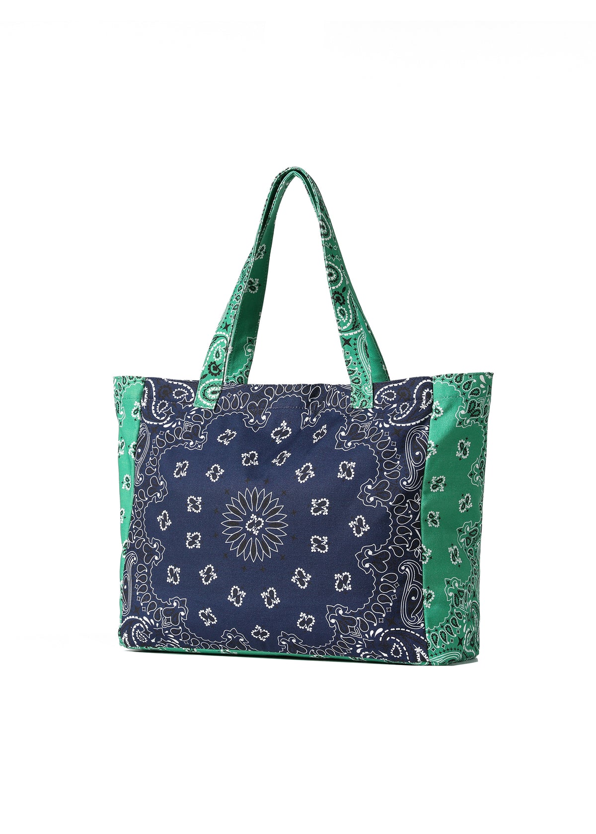 Bandana Tote- Navy/Green