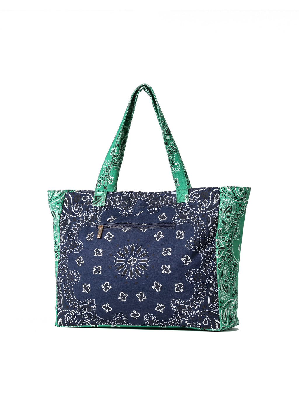 Bandana Tote- Navy/Green