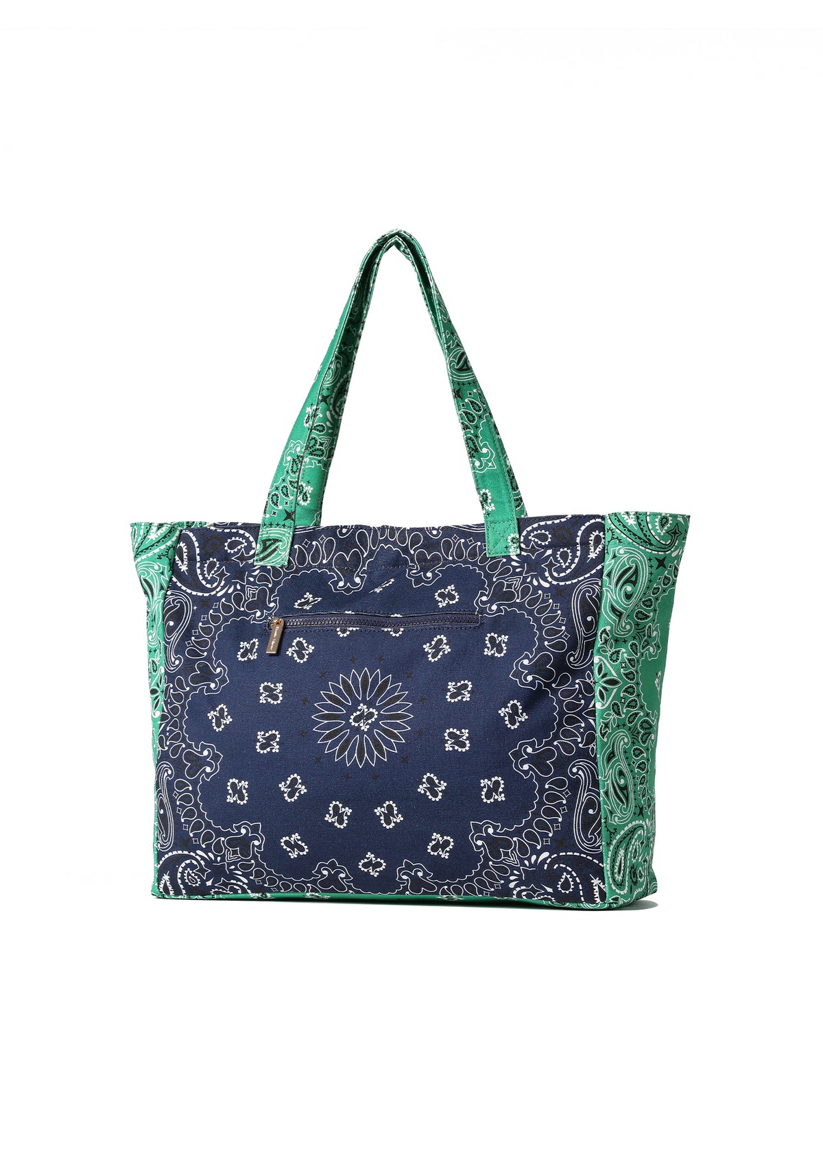 Bandana Tote- Navy/Green