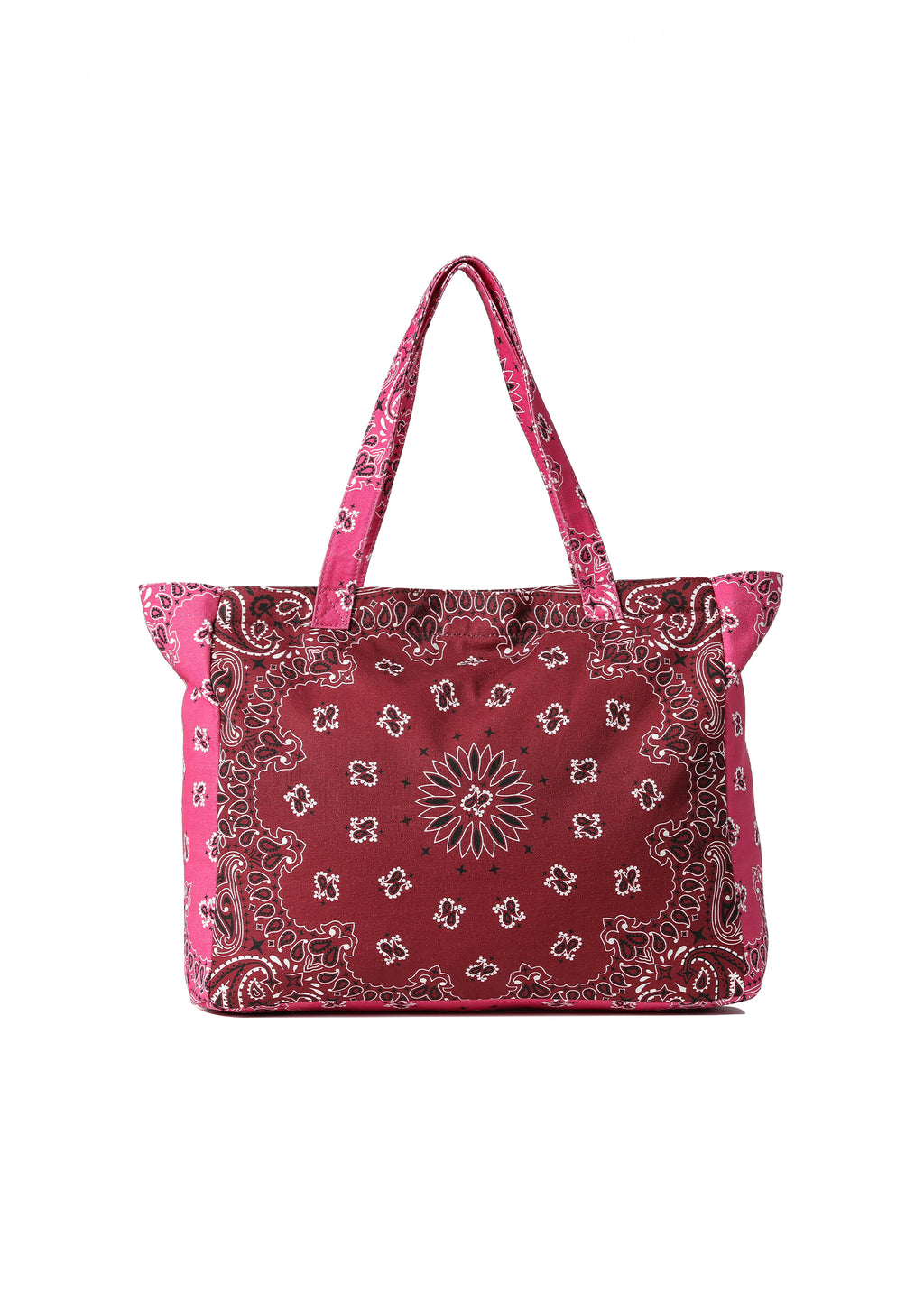 Bandana Tote- Burgundy/Pink