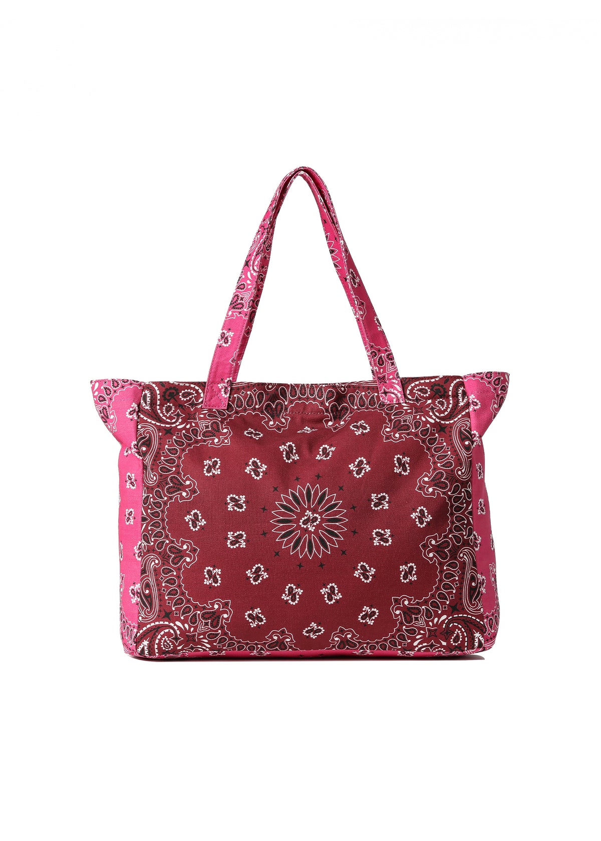 Bandana Tote- Burgundy/Pink