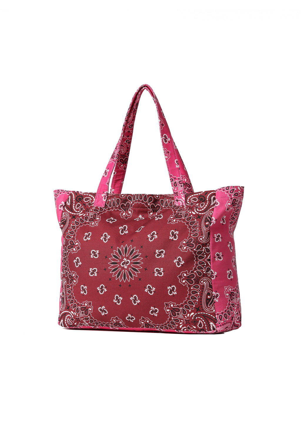Bandana Tote- Burgundy/Pink