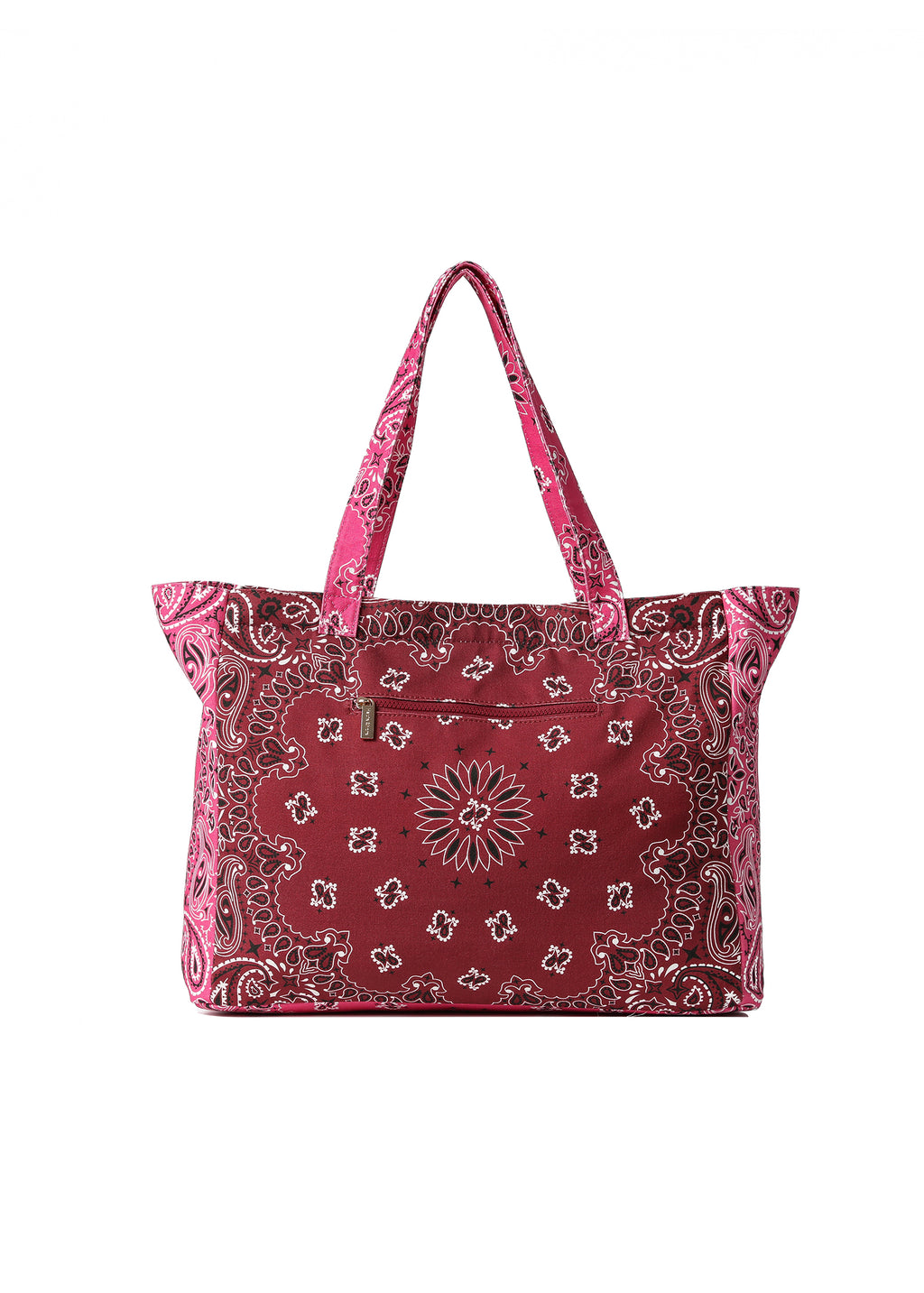 Bandana Tote- Burgundy/Pink