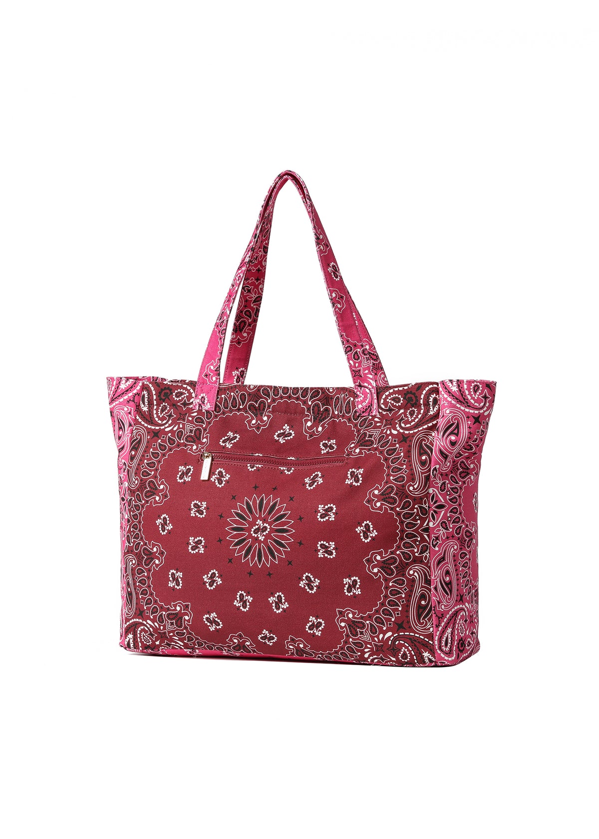 Bandana Tote- Burgundy/Pink