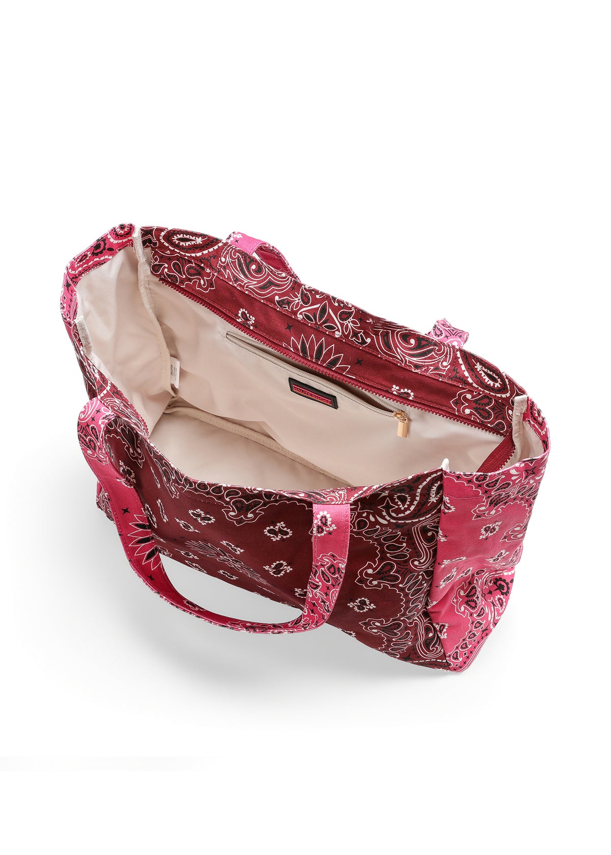 Bandana Tote- Burgundy/Pink