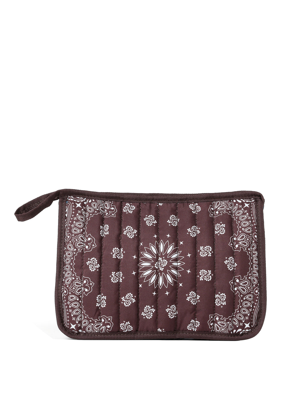 Bandana Pouch Brown/Navy Zipper