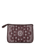 Bandana Pouch Brown/Navy Zipper