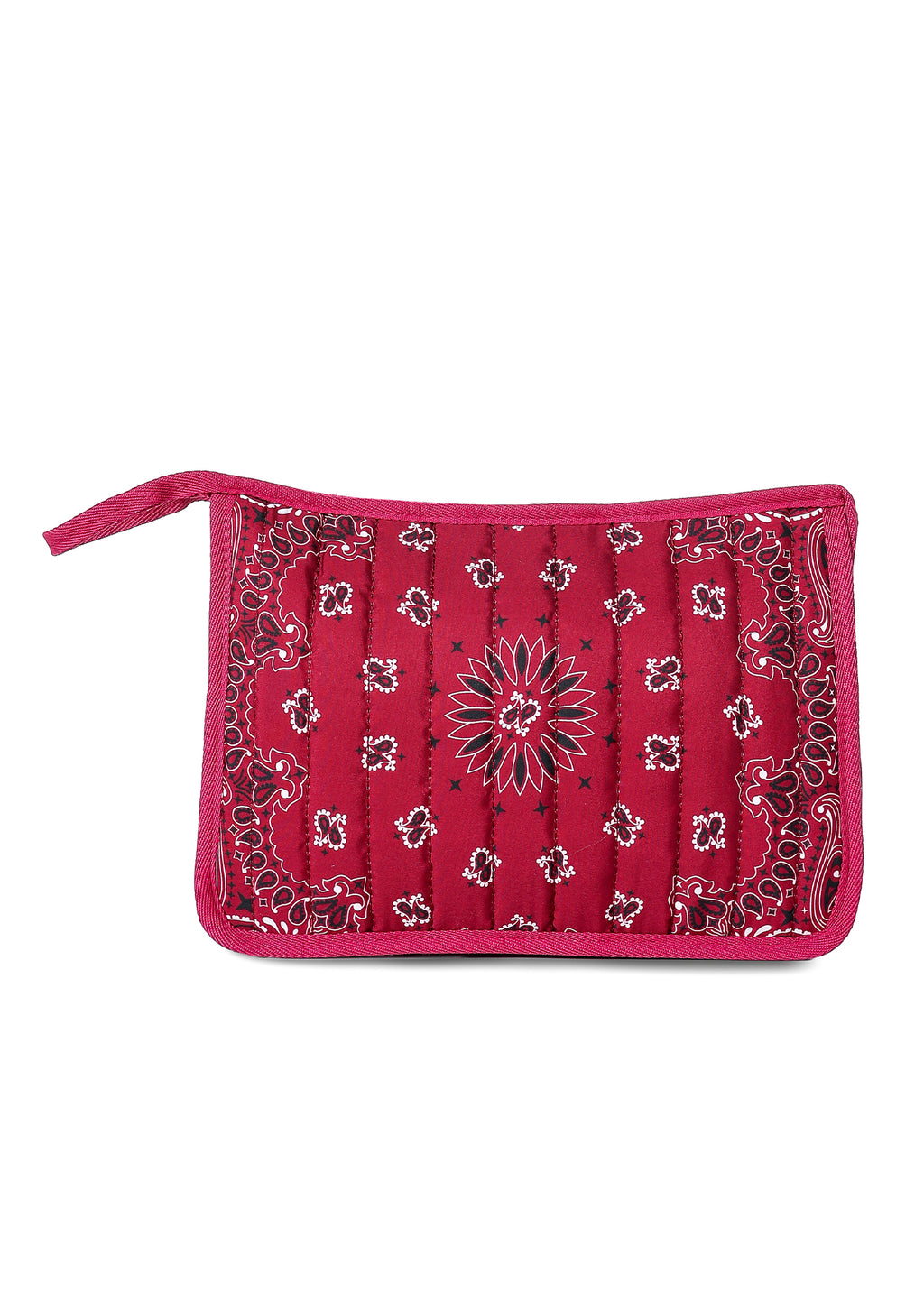 Bandana Pouch Burgundy/White