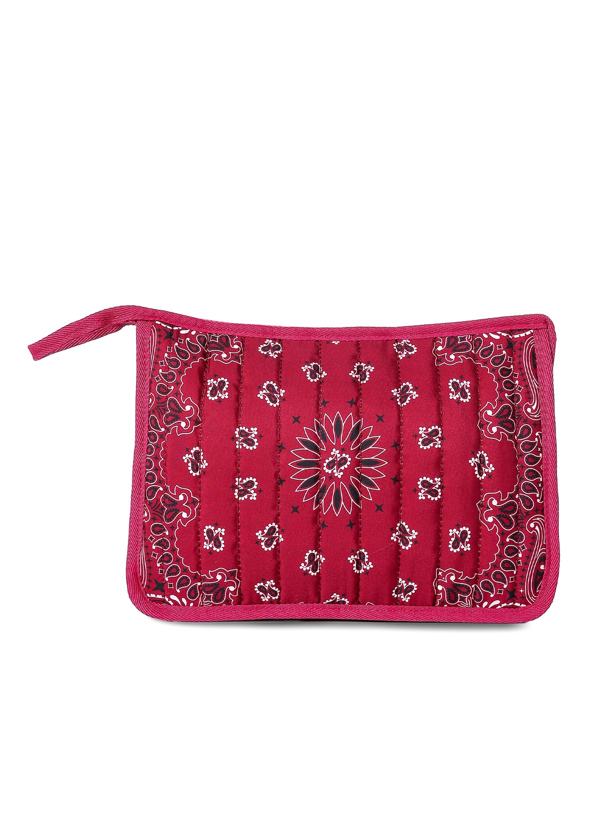 Bandana Pouch Burgundy/White