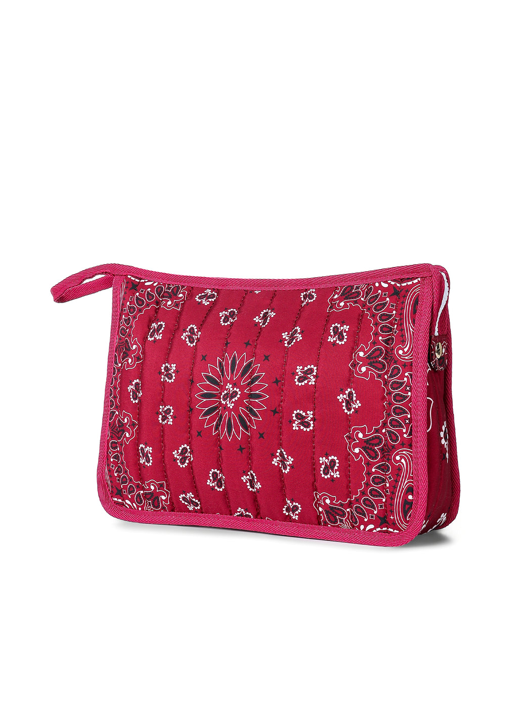 Bandana Pouch Burgundy/White