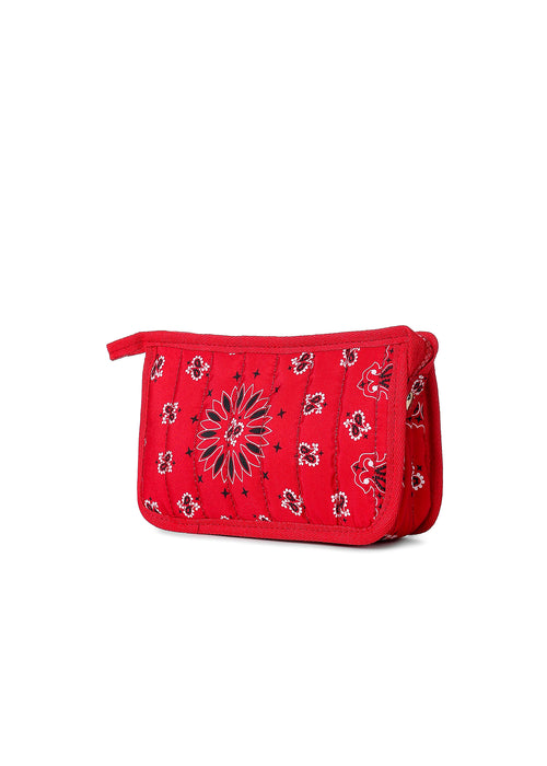 Bandana Cosmetic Pouch Red