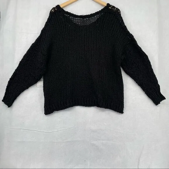 -Free People Women's Cropped Oversized Sweater NWT