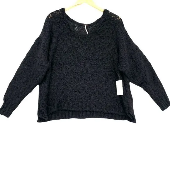 -Free People Women's Cropped Oversized Sweater NWT