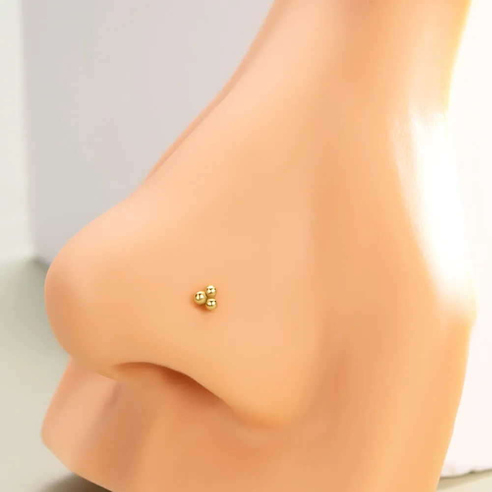 14K Solid Gold Beads Threadless Push Pin Helix Cartilage piercing