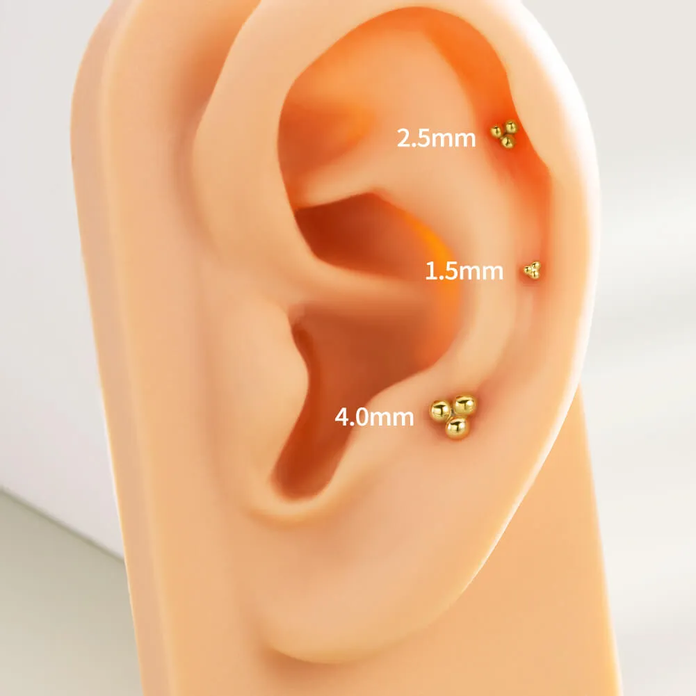 14K Solid Gold Beads Threadless Push Pin Helix Cartilage piercing