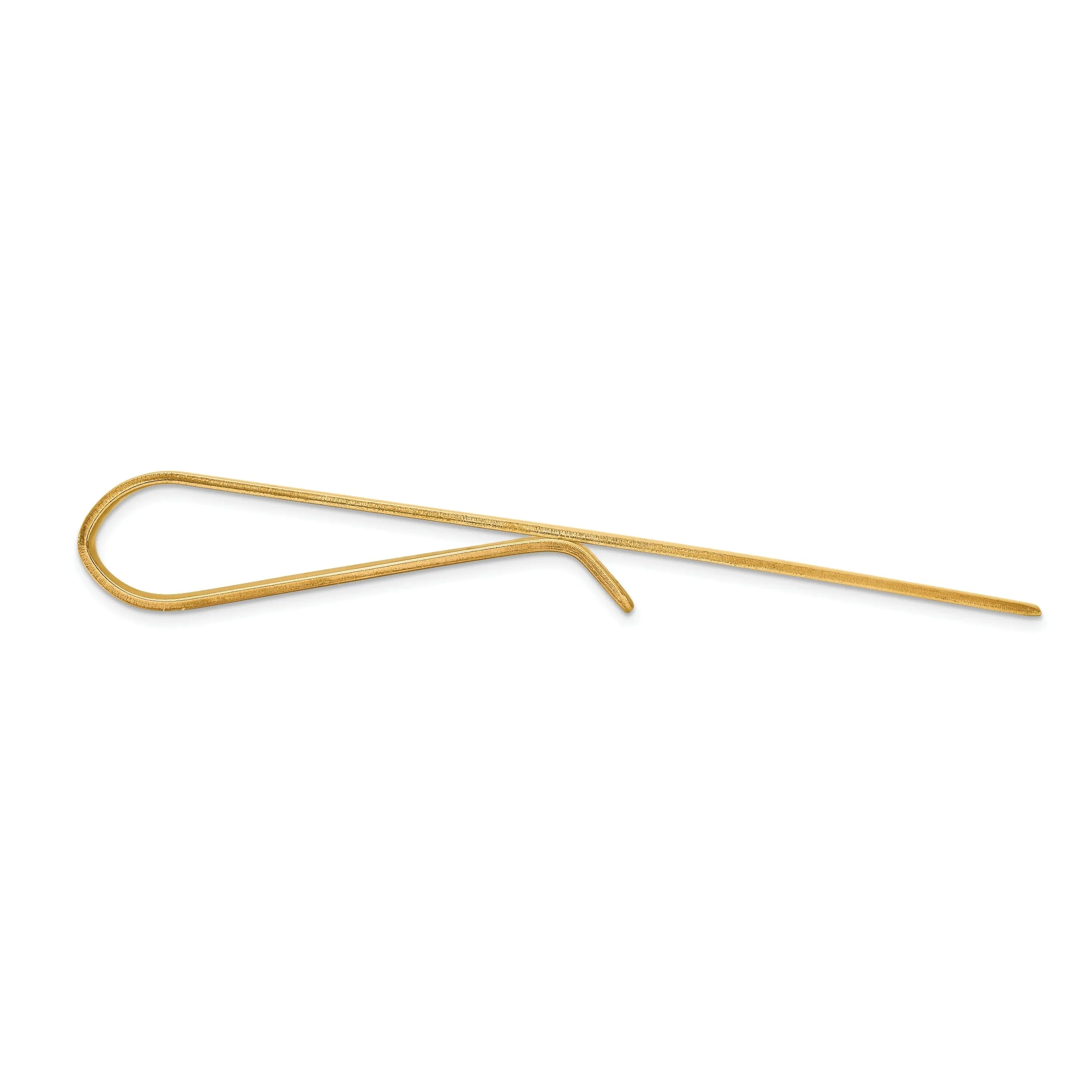 14k Yellow Gold Solid Flat Design Tie Bar