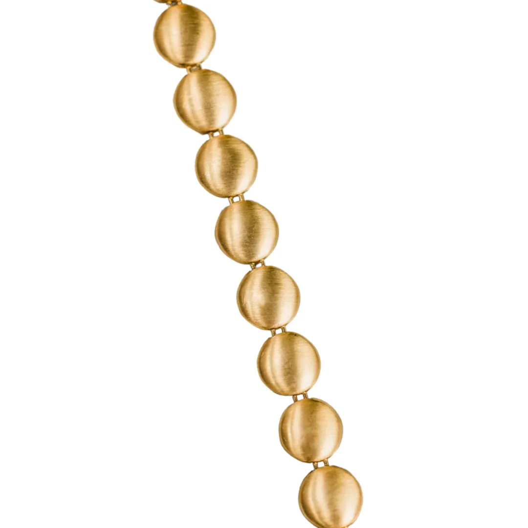 14kt yellow gold silky satin round bracelet