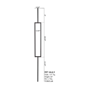 16.6.3 Aalto Modern Series Single Rectangle Hollow Baluster