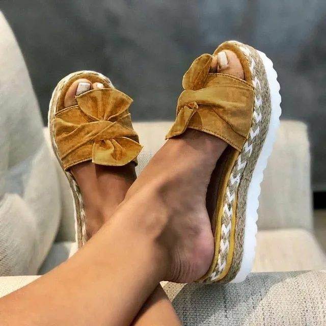 2020 Summer Fashion Women Bow Sandals