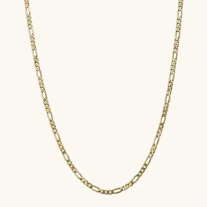 4.00mm Flat Figaro Chain Necklace
