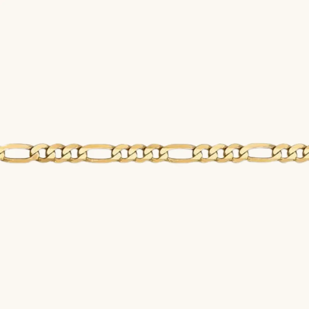 4.00mm Flat Figaro Chain Necklace