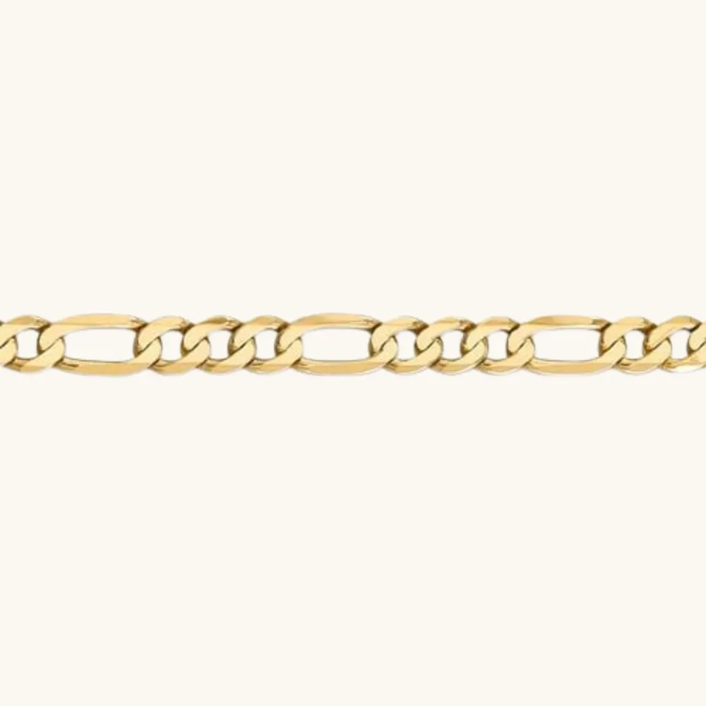 7.00mm Flat Figaro Chain Necklace