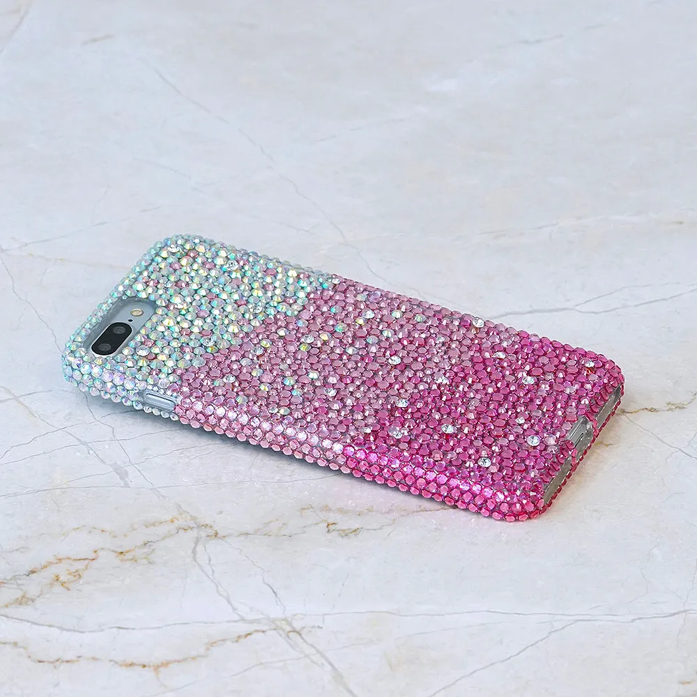 AB Clear Crystals Fades to Pink Design (style 910)