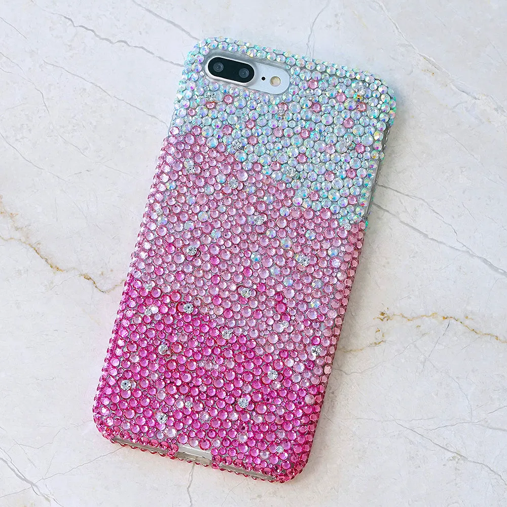 AB Clear Crystals Fades to Pink Design (style 910)
