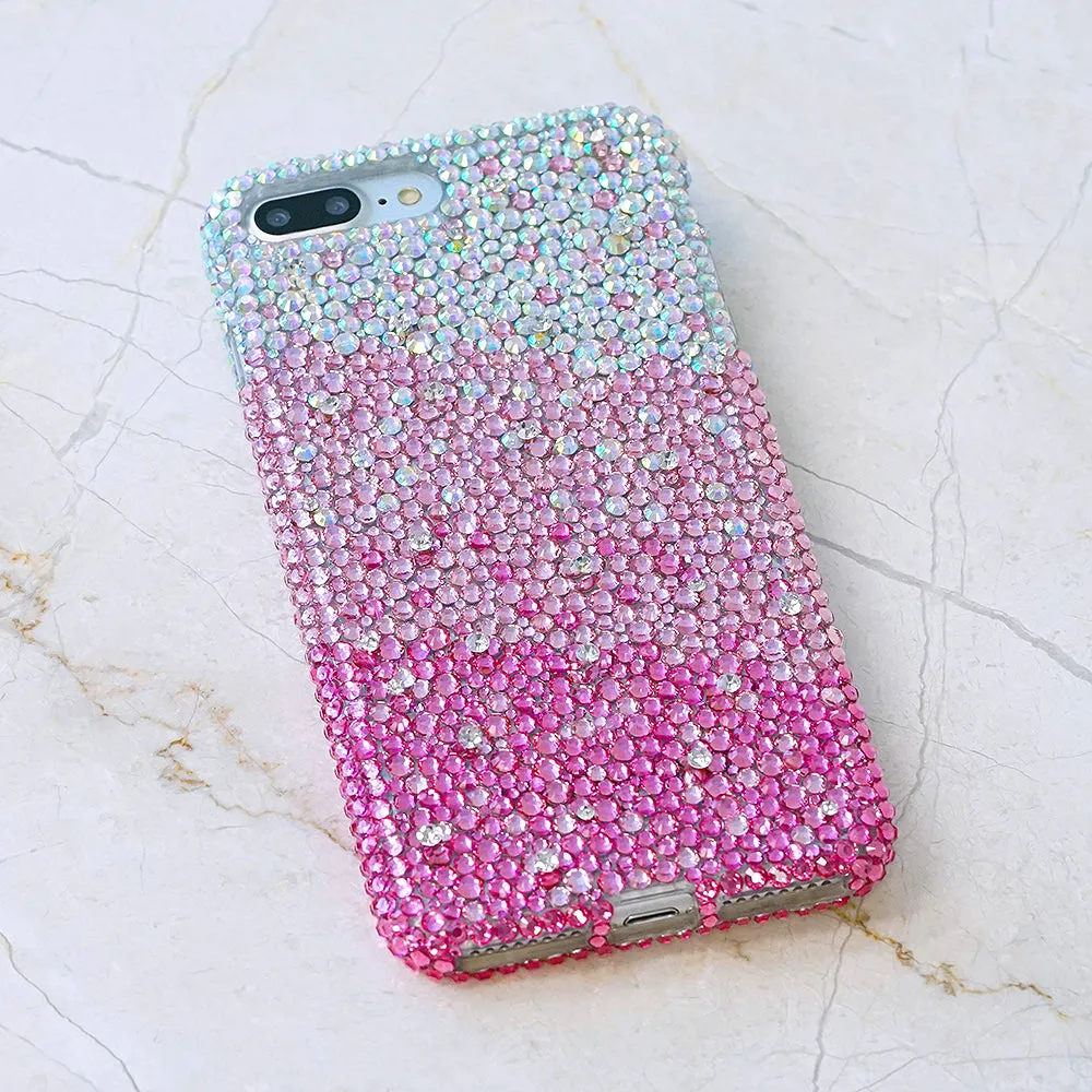 AB Clear Crystals Fades to Pink Design (style 910)