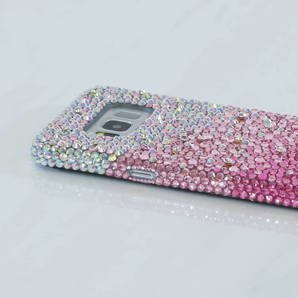 AB Clear Crystals Fades to Pink Design (style 910)