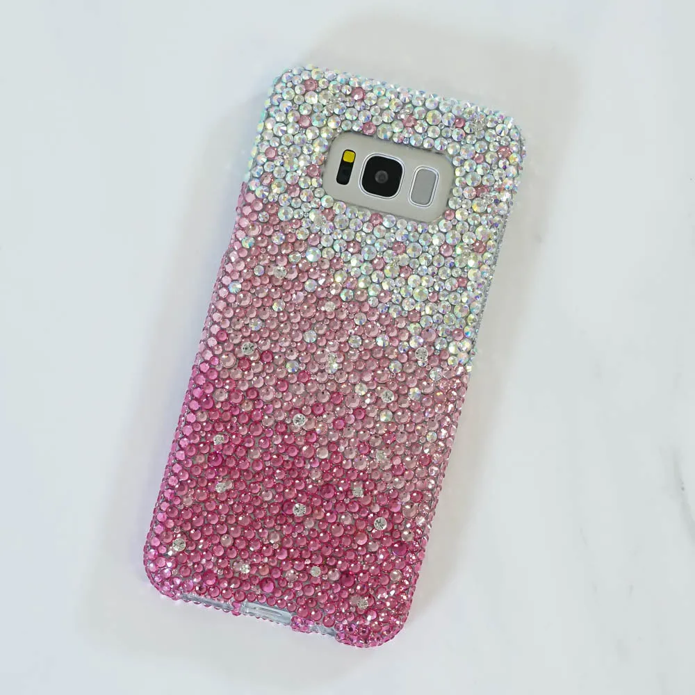 AB Clear Crystals Fades to Pink Design (style 910)
