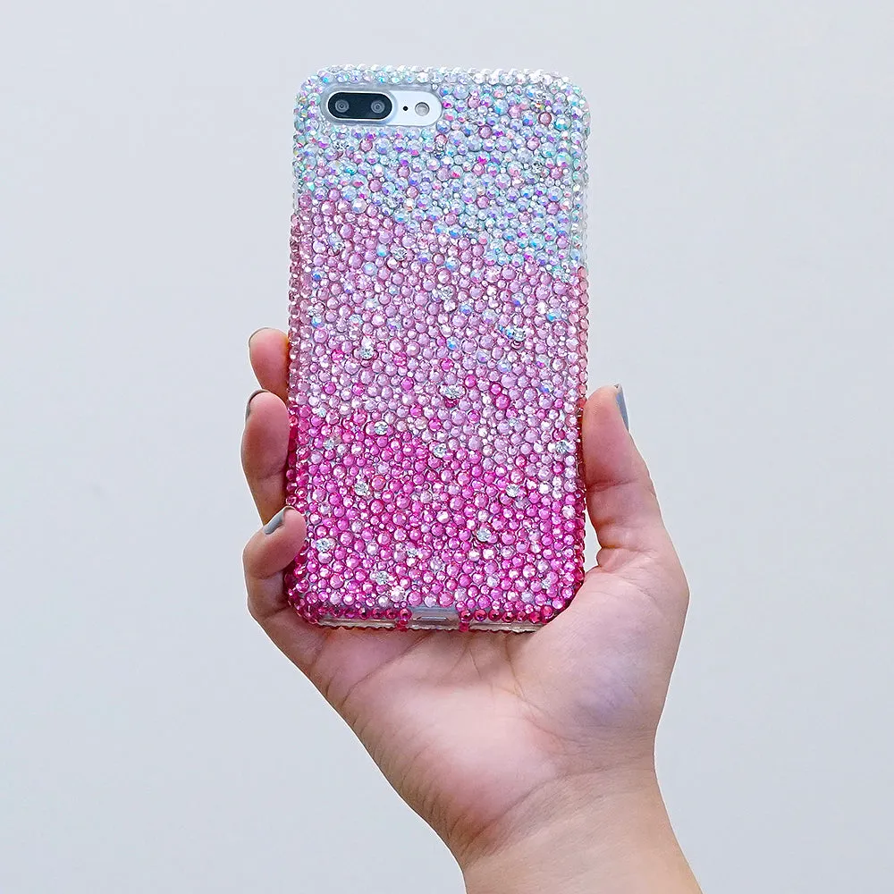 AB Clear Crystals Fades to Pink Design (style 910)