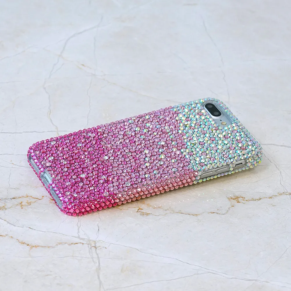 AB Clear Crystals Fades to Pink Design (style 910)