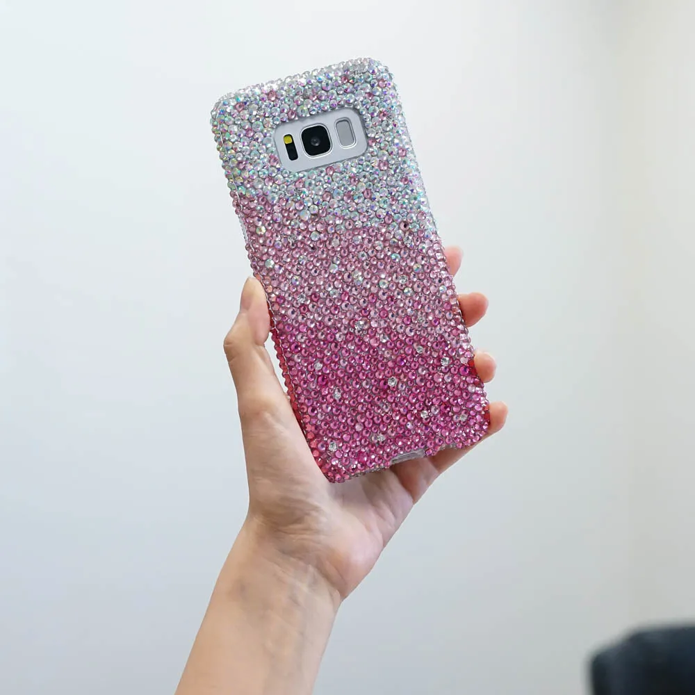 AB Clear Crystals Fades to Pink Design (style 910)