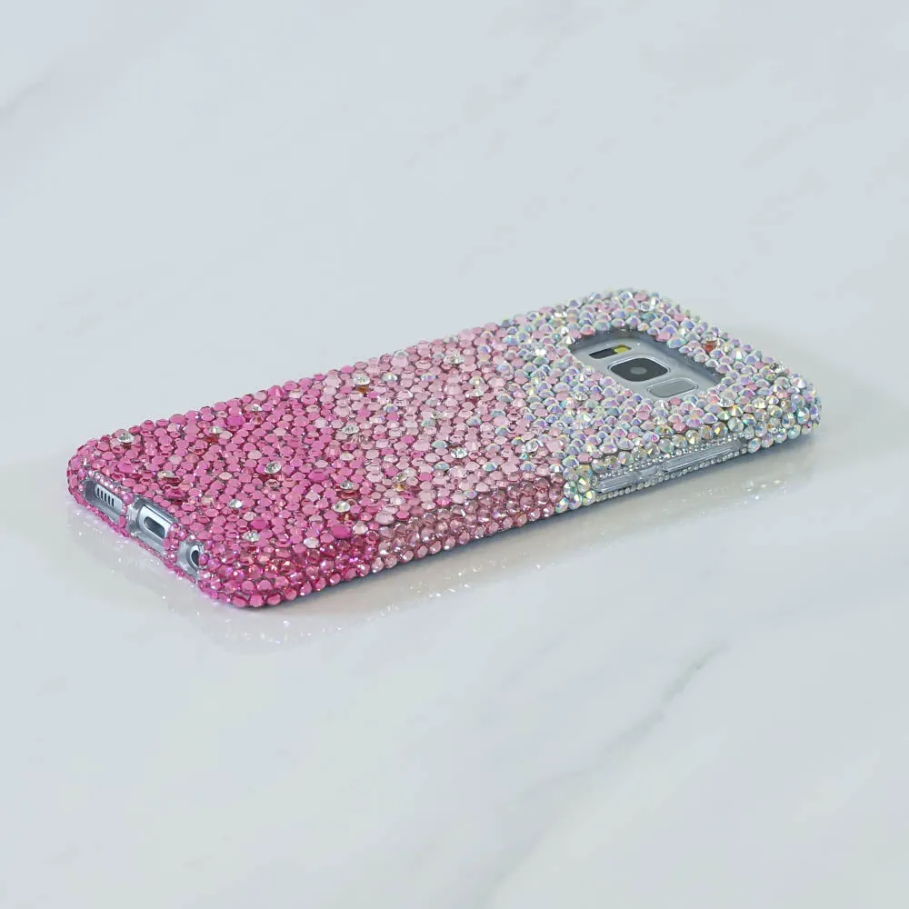 AB Clear Crystals Fades to Pink Design (style 910)