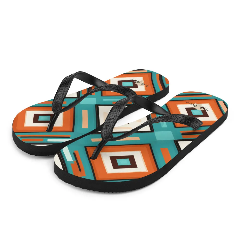 African Print Flip-Flops