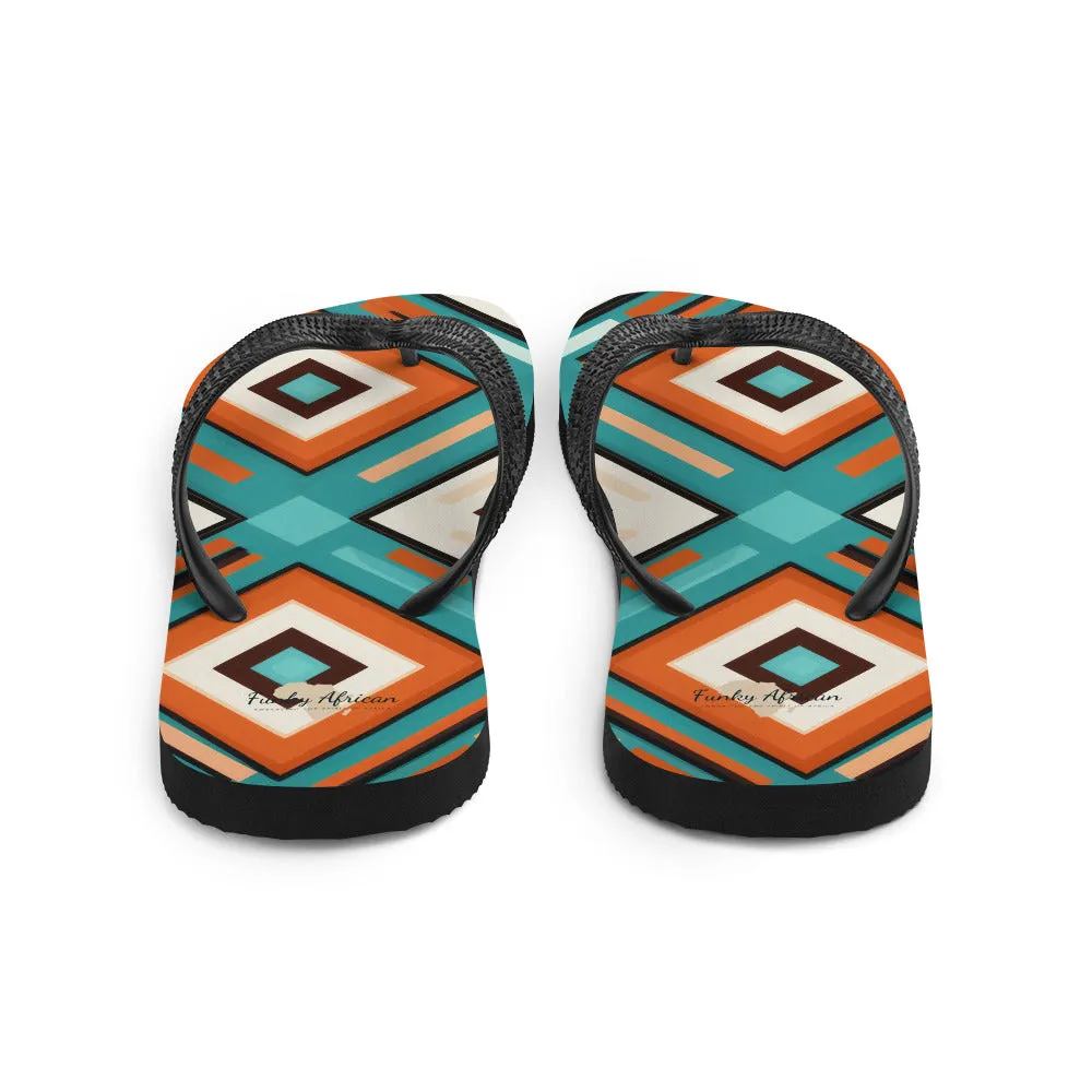 African Print Flip-Flops