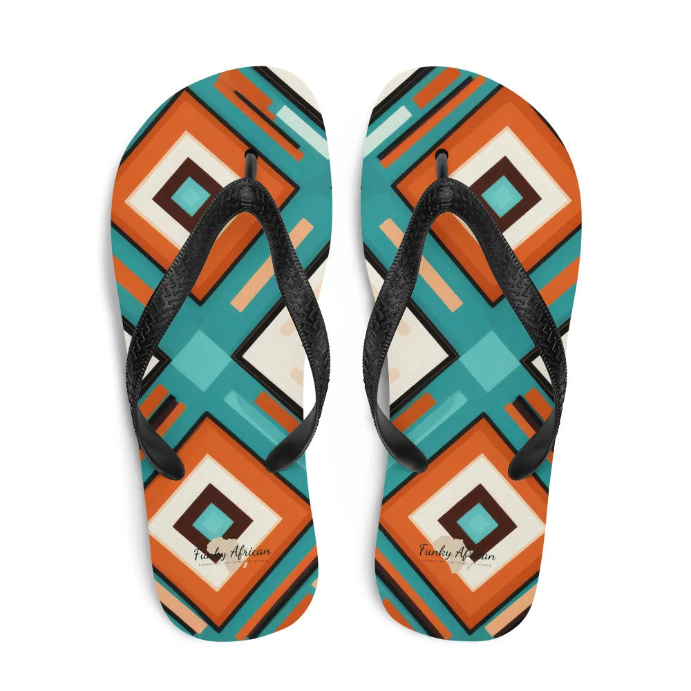 African Print Flip-Flops