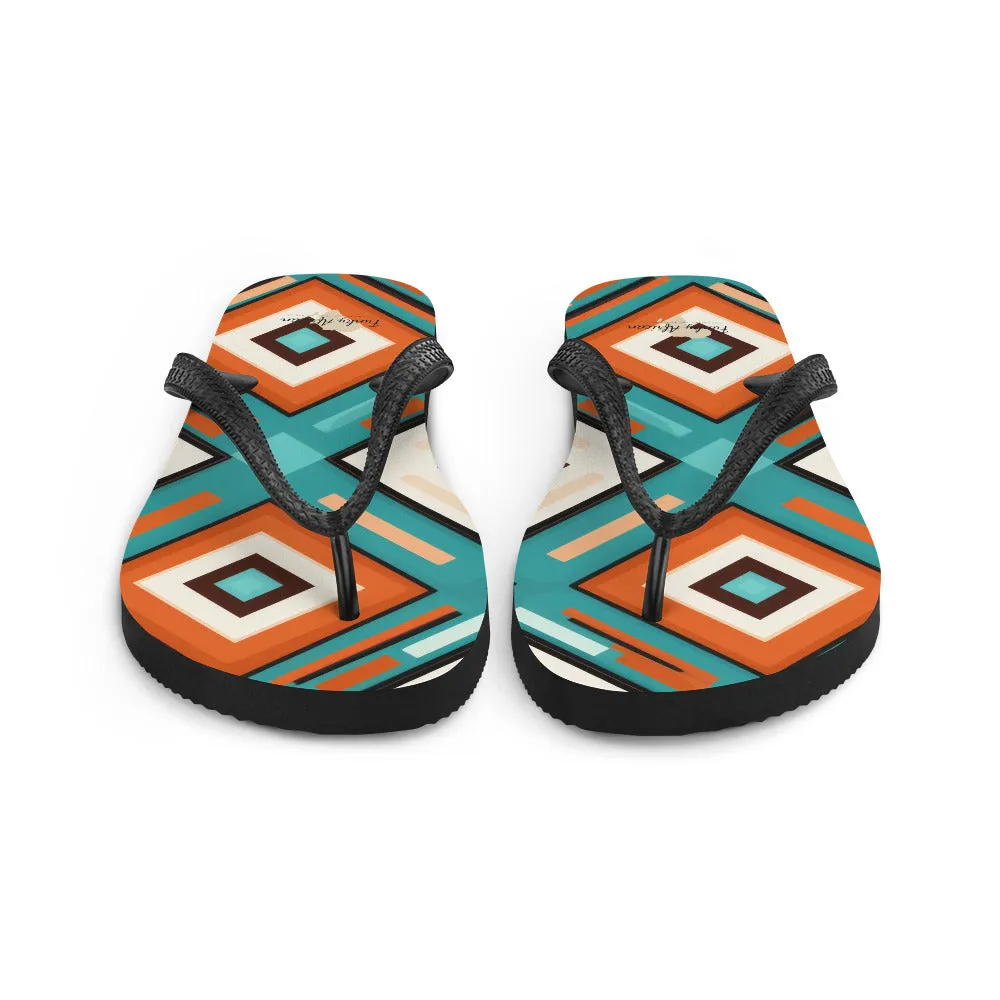 African Print Flip-Flops