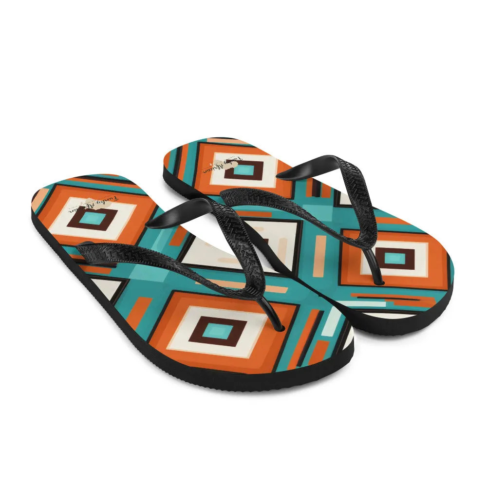 African Print Flip-Flops